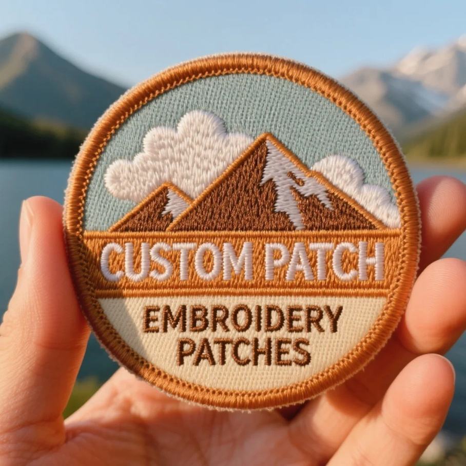 Custom Mountain Style PVC Hook and Loop Badge